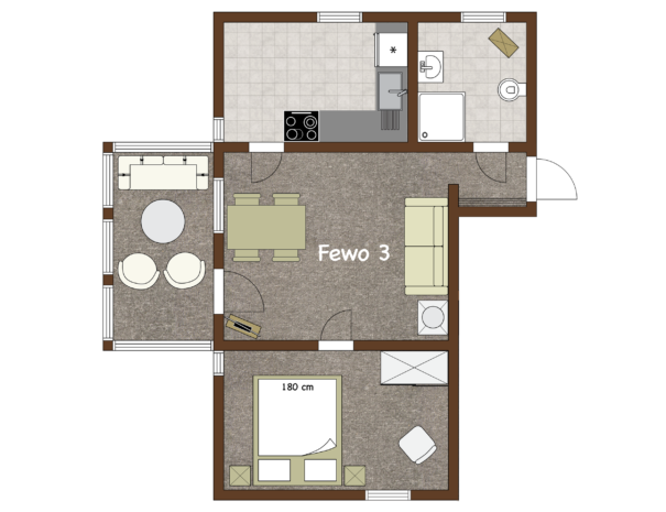 Fewo #3 - Grundriss